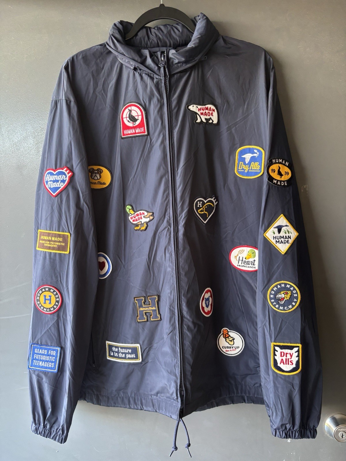 Human Made Patch Nylon Jacket Navy - image 1