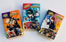 Juego completo de 3 barajas My Hero Academia UNO Mcdonald's Happy Toy Japón