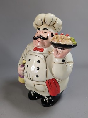 Gallery Tabletops Le Chef Ceramic Cookie Jar Handcrafted Dishwasher Safe