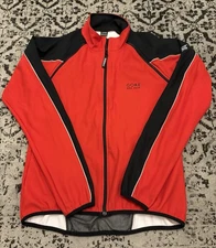 Men's GORE Bike-Wear Full Zip Jersey Size L Adjustable Sleeve Windstopper N2S
