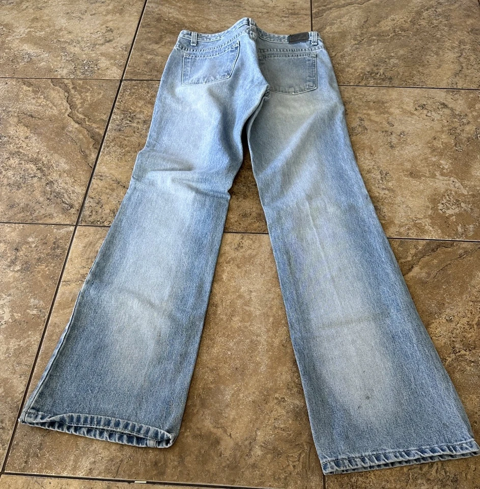 Años 90 Plata Tab Levi’s Calce Suelto Mujer Talla 7M Lavado Ligero De Colección 30x32 Mancha Foto 3 de 4
