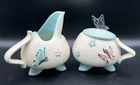 1950s Hull Pottery Butterfly Creamer & Sugar Set B19 & B20 Vintage