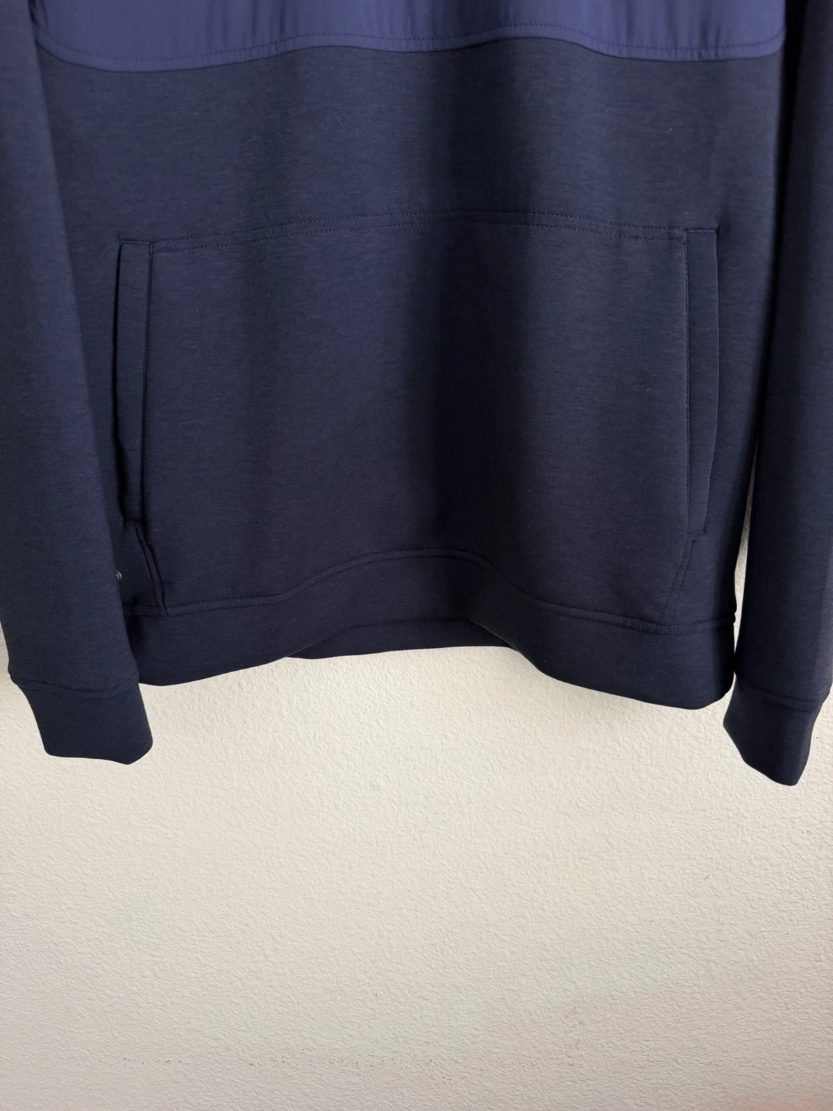 Peter Millar Winsome Hybrid Navy Pullover Hoodie Jacket MF25XZ22 Men Size Large image 3