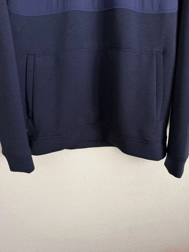 Peter Millar Winsome Hybrid Navy Pullover Hoodie Jacket MF25XZ22 Men Size Large image 3