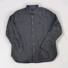 American Eagle Outfitters Slim Fit XXL Dark Gray and white pin stripe DressShirt