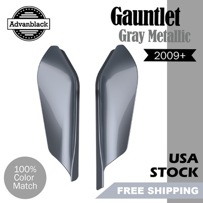 Gauntlet Gray Metallic Mid Frame Air Deflector Heat Shield Fits 09+ Harley