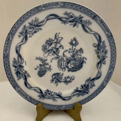 Set of 4 Antique Johnson Bros Brothers Flow Blue China Plates 9" Tokio - Picture 3 of 7