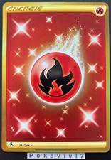 Carte Pokemon ENERGIE FEU 284/264 GOLD Secrète Epée et Bouclier 8 EB08 FR NEUF