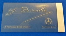 Mercedes Windshield Glass Decal Sticker Signature Signed By Daimler GENUINE