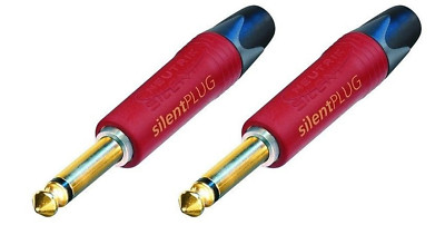 2 Pack Neutrik NP2X-AU-SILENT 2 Pole 1/4'' Phone Plug Gold Contacts Silent Switch