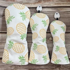 1pc or 3pcs Golf Driver Headcover Fairway 3 5 Wood Head Cover Hybrid Cover White