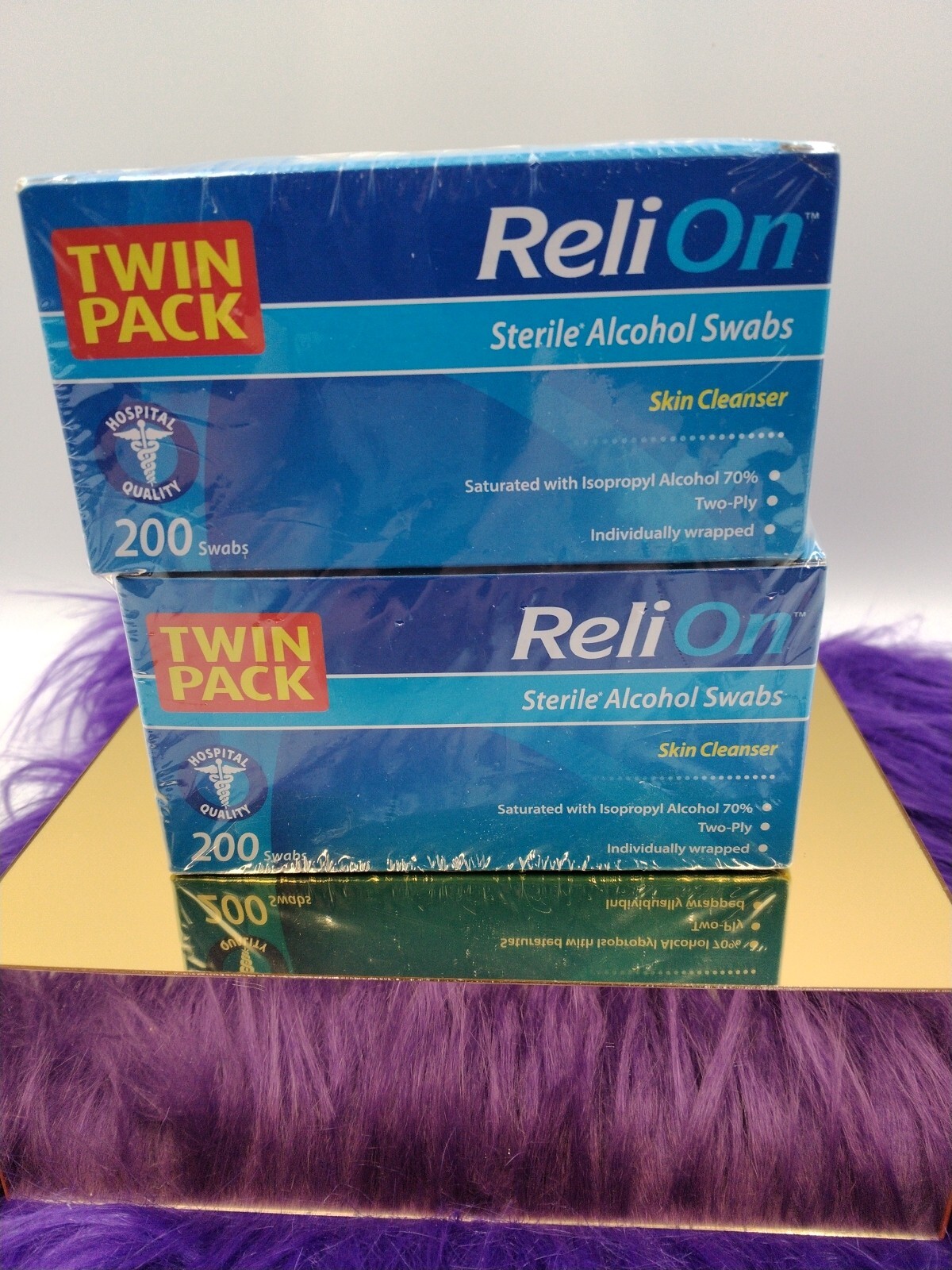 Relion Sterile Alcohol Swabs, Twin Pack, 400 Count SEALED PACK NEW