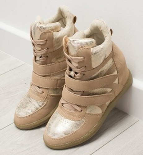 black high heel trainers