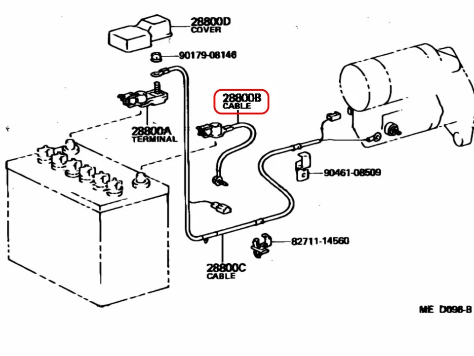 Toyota Corolla CP AE86 Genuine Battery Ground Cable OEM JDM Japan - Изображение 3 из 4