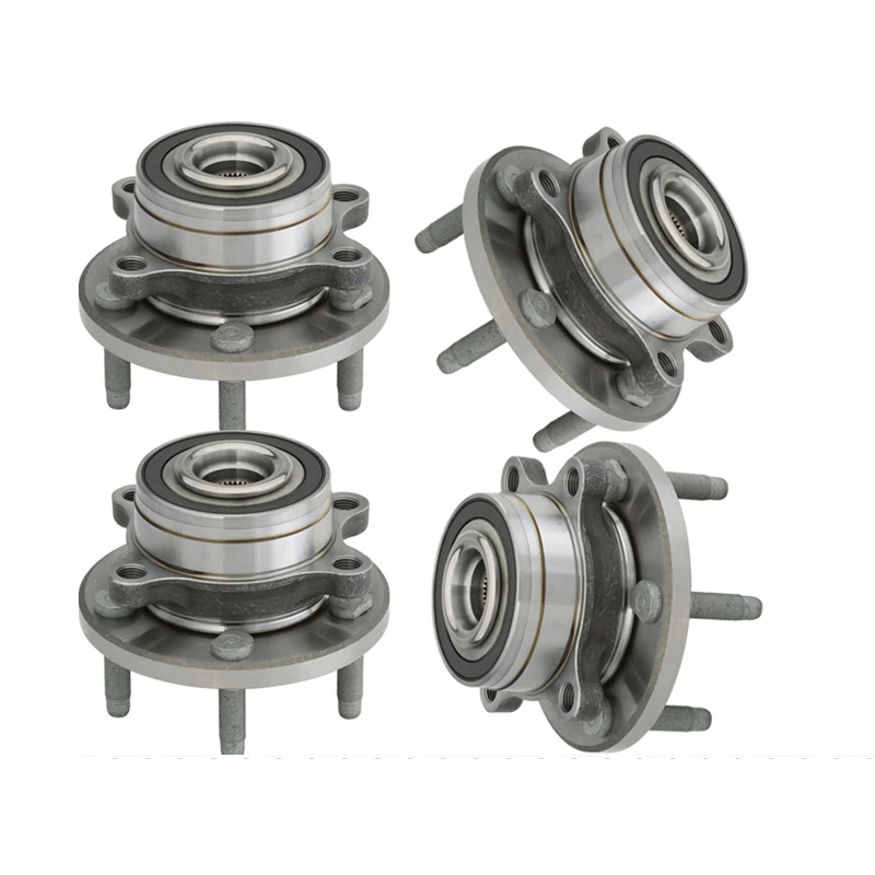 Cubo de roda dianteira e traseira 4 peças e conjunto de rolamento para 2011 - 2019 Ford Explorer - Imagem 2 de 4