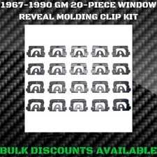 1967-1990 Caprice SS 1967-1990 ventana de vidrio trasero moldura moldura revelación clips GM