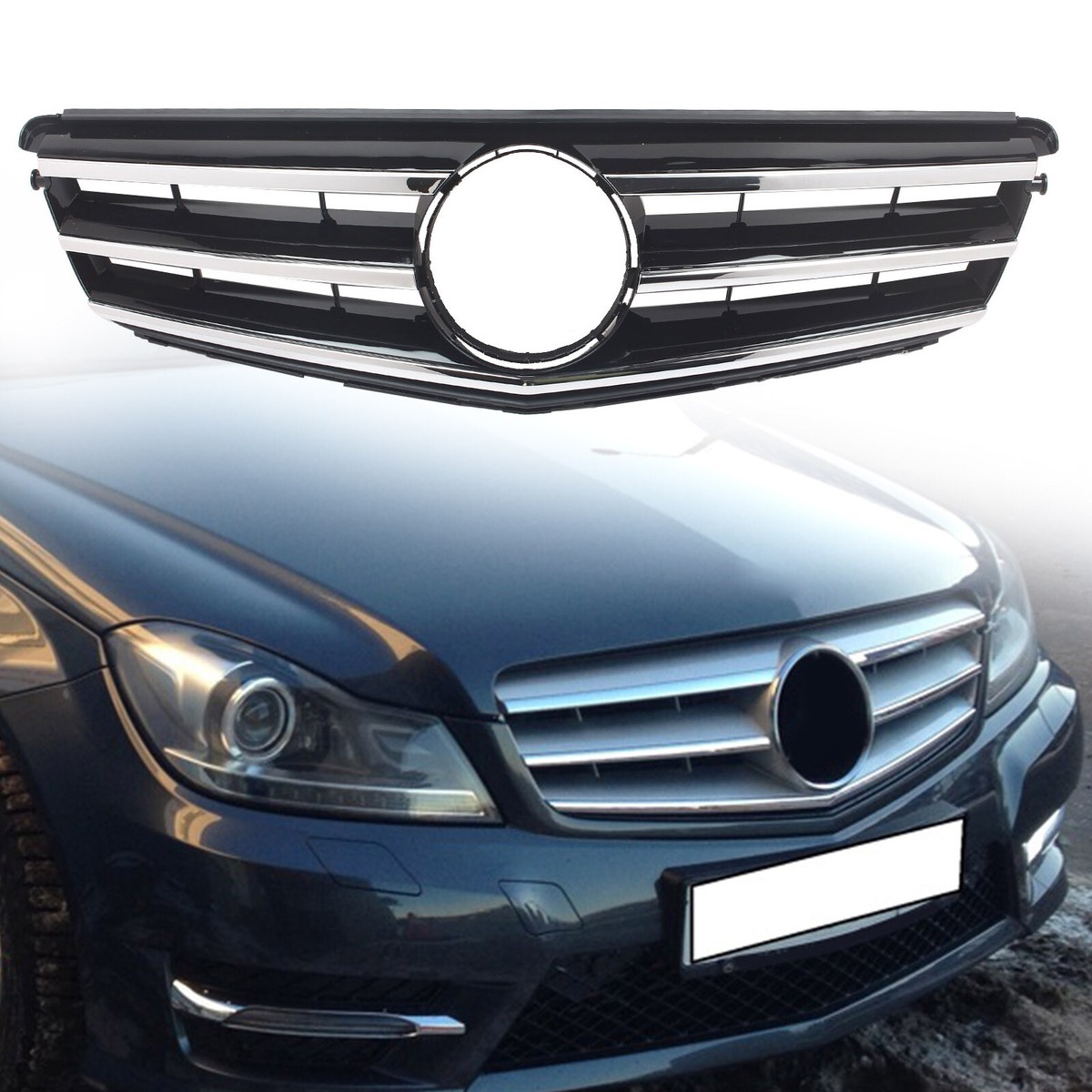 Für Mercedes-Benz Kühlergrill Avantgarde Sport Pack Schwarz W204