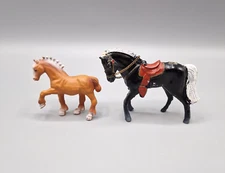 Vintage 1977 Durham Industries Metal Miniature Clydesdale Horse Figurine Lot 2