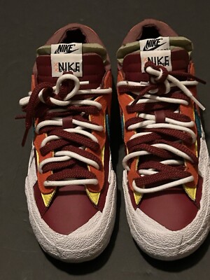 Nike x Sacai x Kaws Blazer Low Team Red Shoes Size 7 M/DM7901-600
