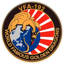 VFA-192 'World Famous Golden Dragons' Bumper Sticker Military Vinyl Decal 5"