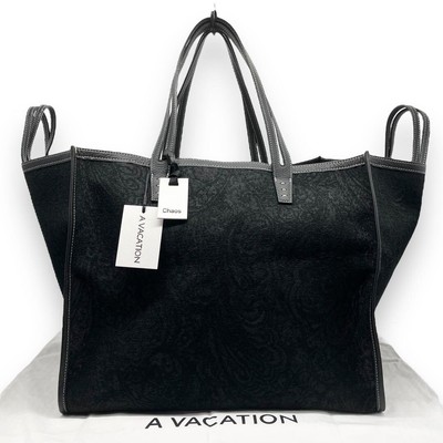 A VACATION Big Cube Paisley Black Bag 13.5×15.7×15.7 inch | eBay