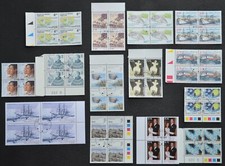 Lot de 14 blocs de quatre timbres oblitérés du Groënland d'une cote de 237 €