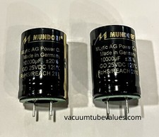 TWO Mundorf 25 VDC MLytic Ag Audio Grade 10000uf uf mfd 10000 105 deg C