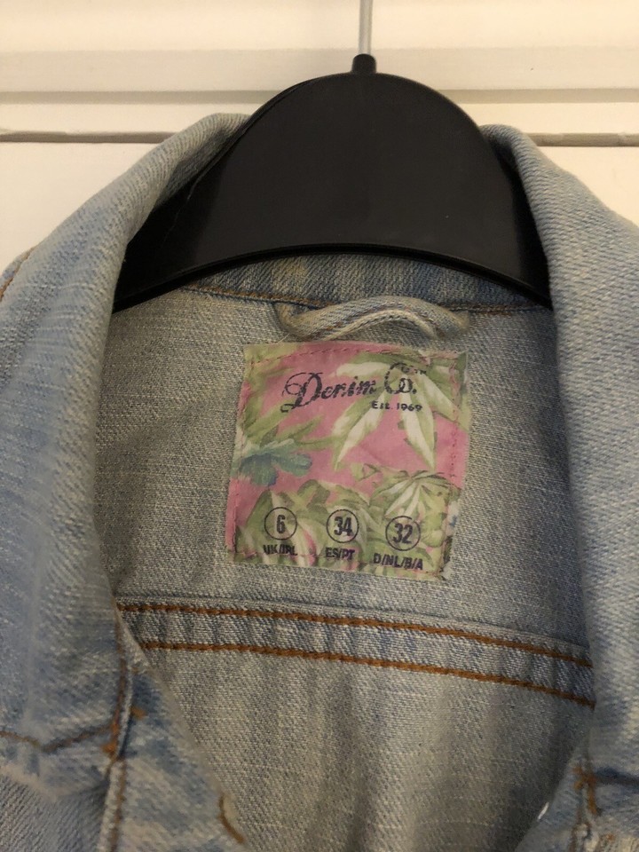 PRIMARK Ladies Pale Blue Denim Jacket Size 6 UK eBay