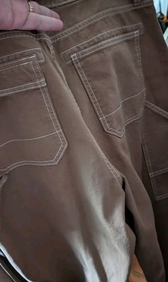 AriZona Carpenter New Women's Jeans Size 13 High Rise Wide Leg Streetwear Brown 