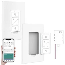 Used Wireless Dimmer Switch and Receiver Kit 3-Way remote control Work Alexa