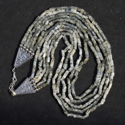 5 Strang Wundervoll Bestes Design Rutilquarz 440. Cts Perlenkette VK 11 E558