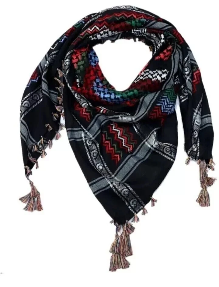 Scarf Arab Style All mekkah Scarf - Head Neck Scarf Cotton Silk Scarf