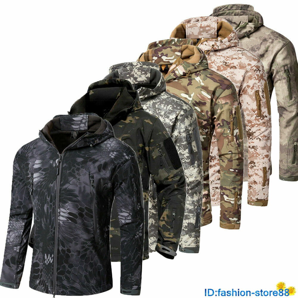 UK Waterproof Army Camouflage Jacket Military Tactical Soft Shell