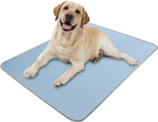 Summer Dog Cooling Mat - Washable Ice Silk Self Cool Pad 40x28 BLUE