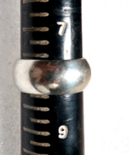 VINTAGE STUNNING STERLING SILVER WEDDING BAND RING SIZE 8 SIGNED