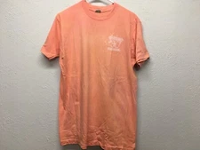 Vintage T-Shirt Size XL Peach Orange Tie Dye Bleached 90s Sun Single Stitch BVD