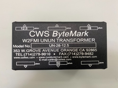 CWS Bytemark UN-28-12.5 W2FMI UNUN Transformer for Ground Fed Antennas