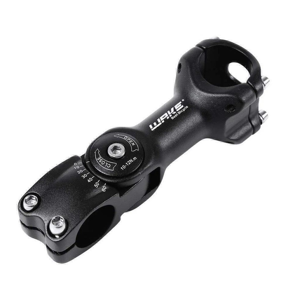 Attacco manubrio regolabile per bicicletta MTB, attacco 31,8*110 mm, nero DE - Immagine 3 di 4