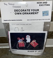 Vintage Merri Mac Christmas Tree Ornament Kit Bags O' Joy Decorate Your Own NOS