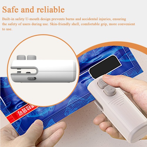 Mini Bag Sealer Cartoon 2 In 1 Bag Sealing And Cutter Machine Food Sealer Clip - Picture 2 of 12