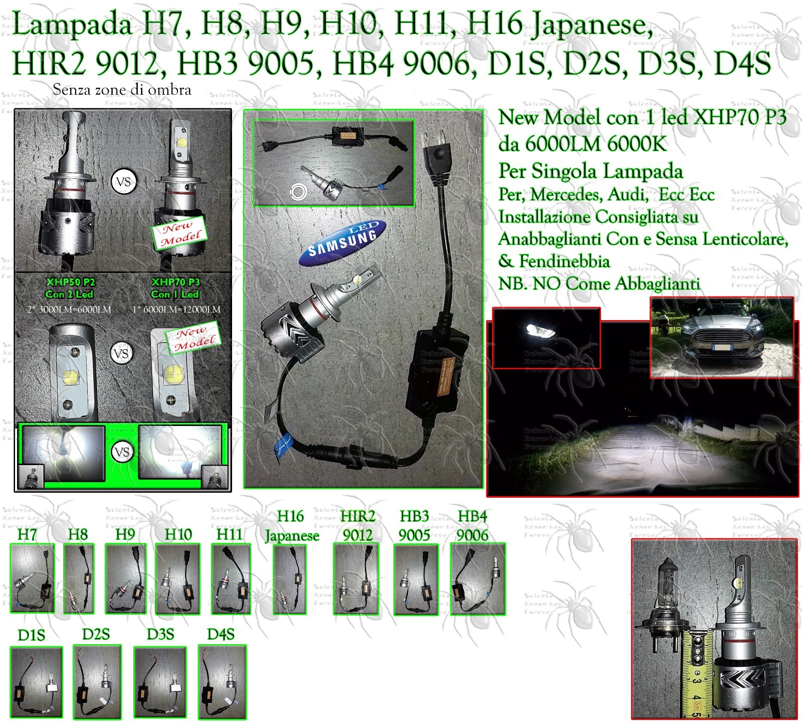 LED CREE XHP70 P3 6000LM H7 H11 6000K Canbus | Performance Extreme