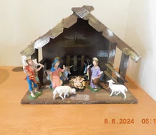 VTG Crèche Nativity Manger Scene ~ Holiday Display / Made in Italy-Nice!
