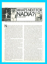 1976 Nadia Comaneci Olympic gymnastics magazine ARTICLE  Russian gold medal