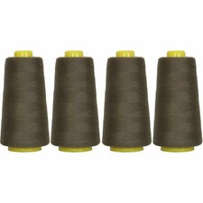 4 BIG CONES PEWTER SEWING THREAD 2750 YD TEX 27 40S/2-THREADART