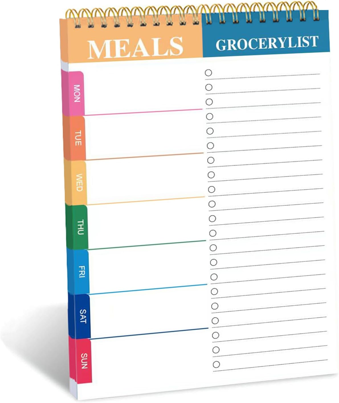 Weekly Meal Planner and Grocery List, 50 Undated Sheets Weekly Meal Planning Pad