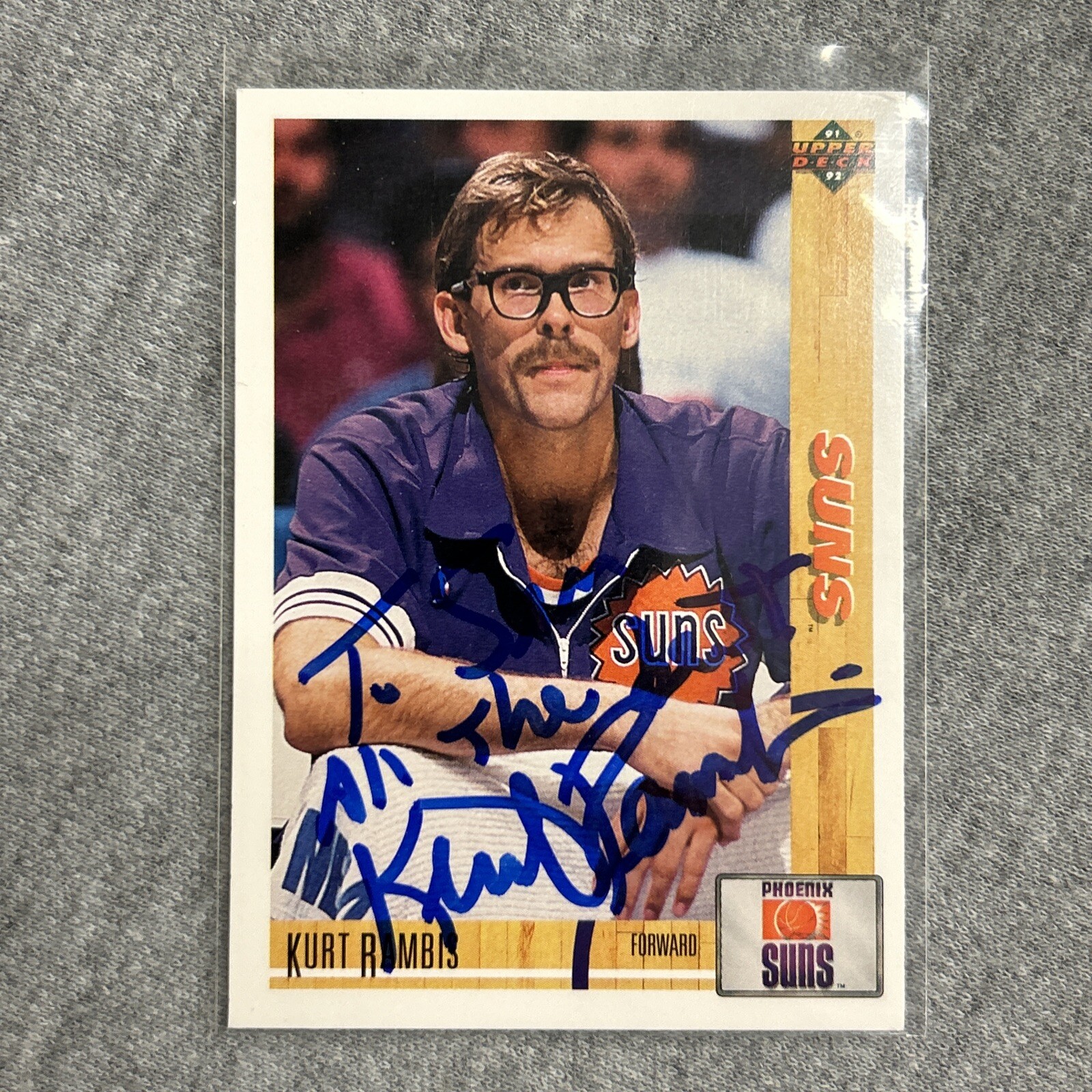 1991-92 Upper Deck Basketball #391 Kurt Rambis Signed IP Auto