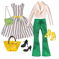 Eledoll Clothes Fashion Pack for 12 inch Fashion Doll Lemon & Lime BW Set