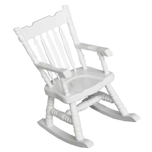 mini-cheval à bascule en métal blanc miniature 1/12, Accessoires bébés mini-cheval à bascule en métal blanc miniature 1/12, Accessoires bébés