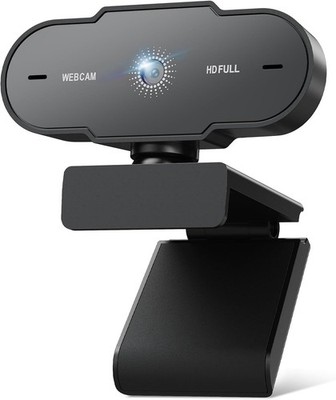 Webcam für PC - 1080p Full HD Webcam mit integriertem Mikrofon Festfokus