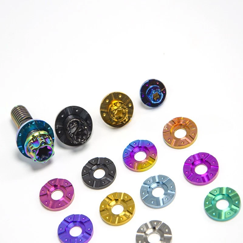 Titanium Washers M4 M5 M6 M8 M10 Aerospace Spacer for Motorcycle Car Gasket - Image 3 of 4